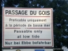 Warnschild an der Passage du Gois nach Noirmoutier
