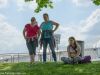 Eva, Astrid und Melanie im Olympiastadion München