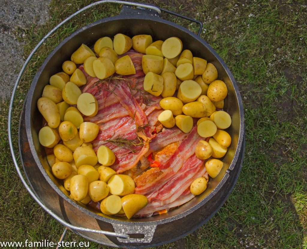 Schichtfleisch im Dutch Oven