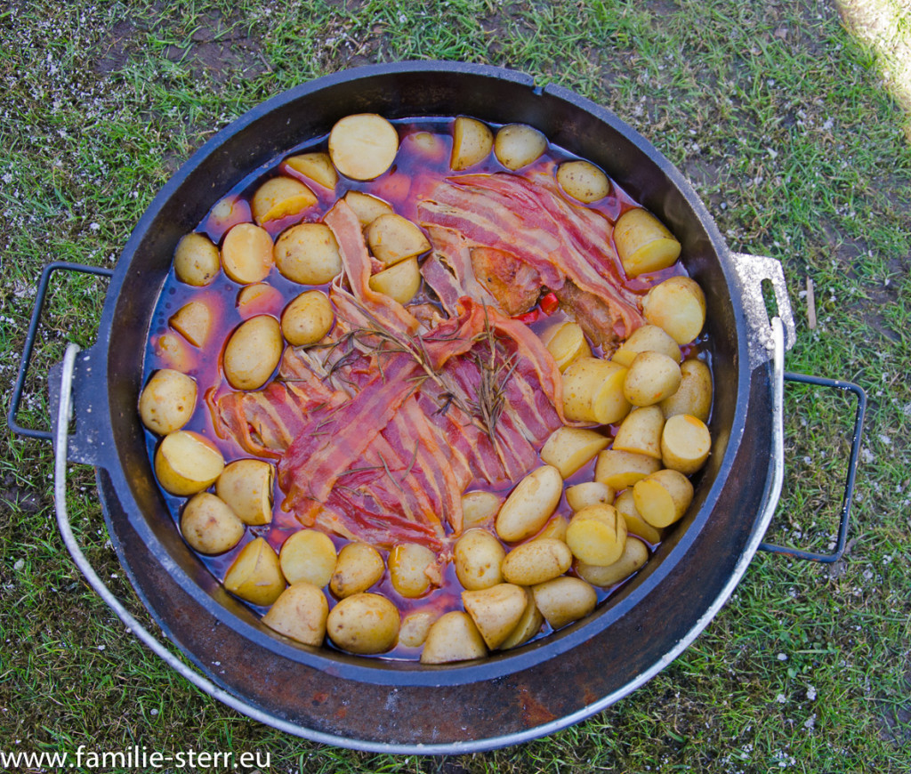 Schichtfleisch im Dutch Oven