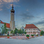 Schrannenplatz Erding von der Sparkasse aus