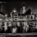 Marienplatz in Freising - Nachtaufnahme