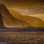 Na Pali Coast bei Sonnenuntergang / Haena State Park