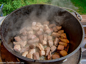 Dopfgulasch - das Fleisch