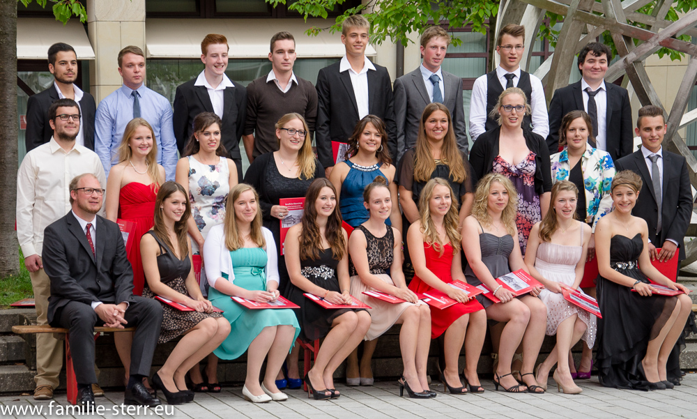 Klassenfoto W12c bei der Abschlussfeier 2014