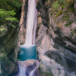 Unterer Bereich des Auerbach - Wasserfalls bei Oberaudorf