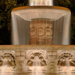 Wittelsbacherbrunnen in München bei Nacht