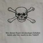 Hinweisschild "Reinraumlabor"