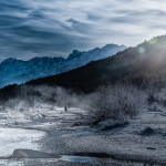 Eis und Winterstimmung an der oberen Isar bei Wallgau