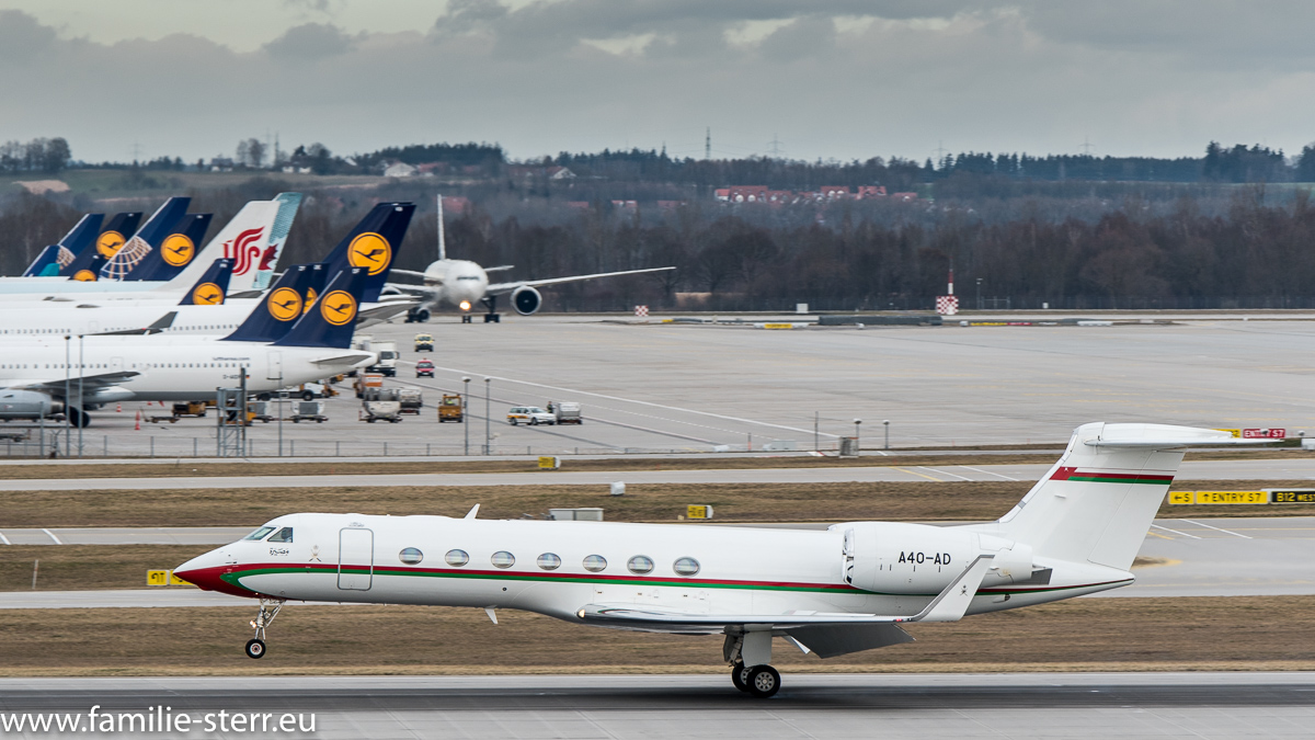 Privatjet des Sultan von Oman am Flughafen München