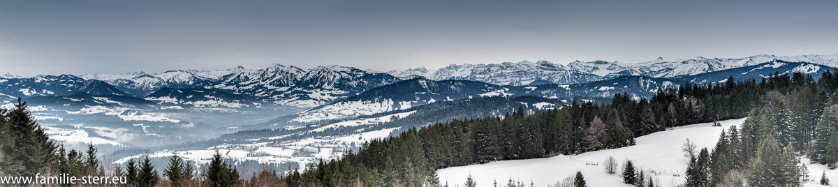 Panorama von der Bergstation am Pfänder bei Bregenz
