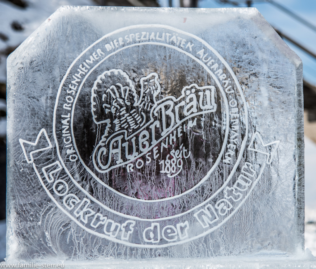 Das Auerbräu - Logo als Eiskunstwerk