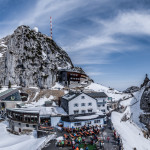 Der Wendelstein - Gipfel vom Aussichtspunkt "Gacher Blick" aus