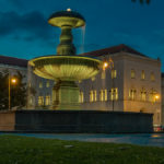 die römischen Brunnen vor der Ludwigs-Maximilians-Universität in München