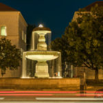 die römischen Brunnen vor der Ludwigs-Maximilians-Universität in München