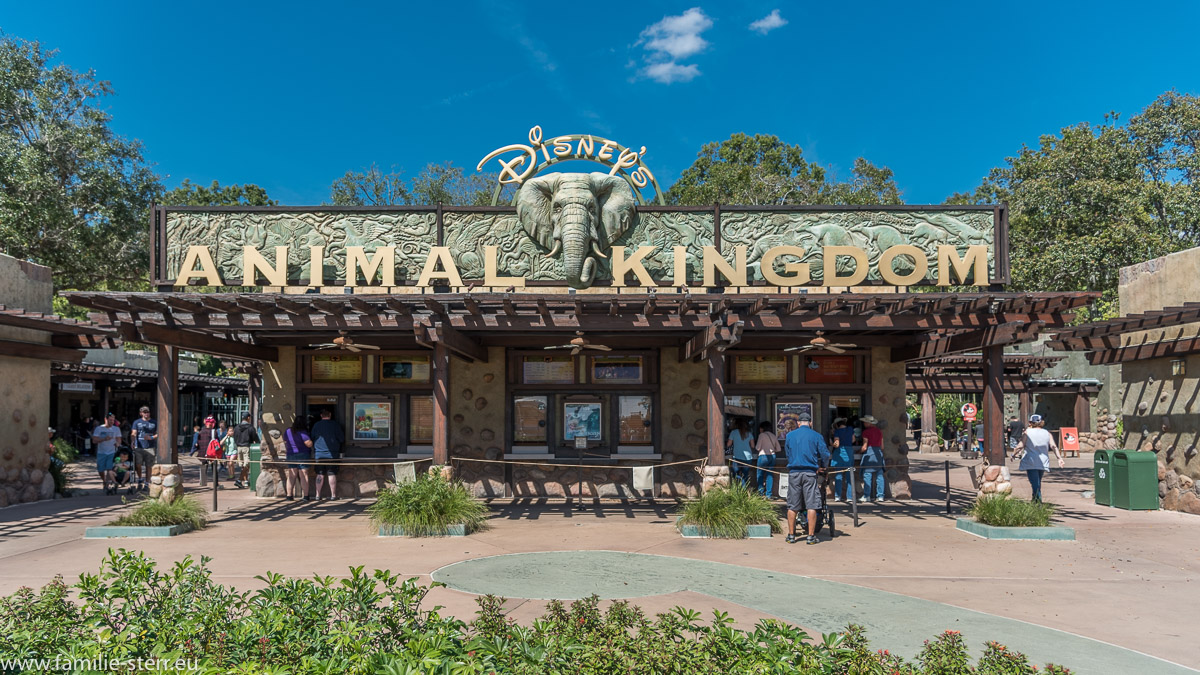 Die Ticketschalter und der Eingang zum Animal Kingdom