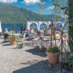 Die Terrasse des Restaurants in der Albergo Cannobio
