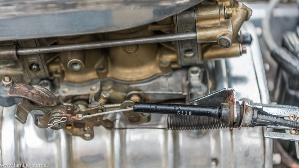 Detail eines Hot - Rod - Motors
