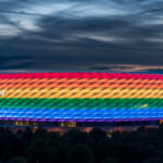 Allianz Arena München in Regenbogenfarben zum Christopher Street Day 2017
