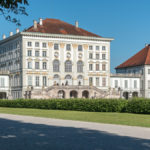 Blick auf das Schloss Nymphenburg vom Schlosspark aus