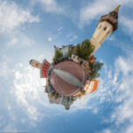 Schrannenplatz Erding als stereographisches Panorama