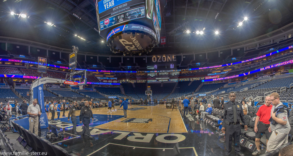 Blick in die Amway - Arena in Orlando vor dem Heimspiel gegen Orlando Magic