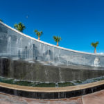 Kennedy - Fountain am Nasa Visitor Center in Cape Canaveral