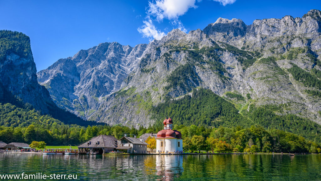 St. Bartholomä am Königssee vor dem Watzmann