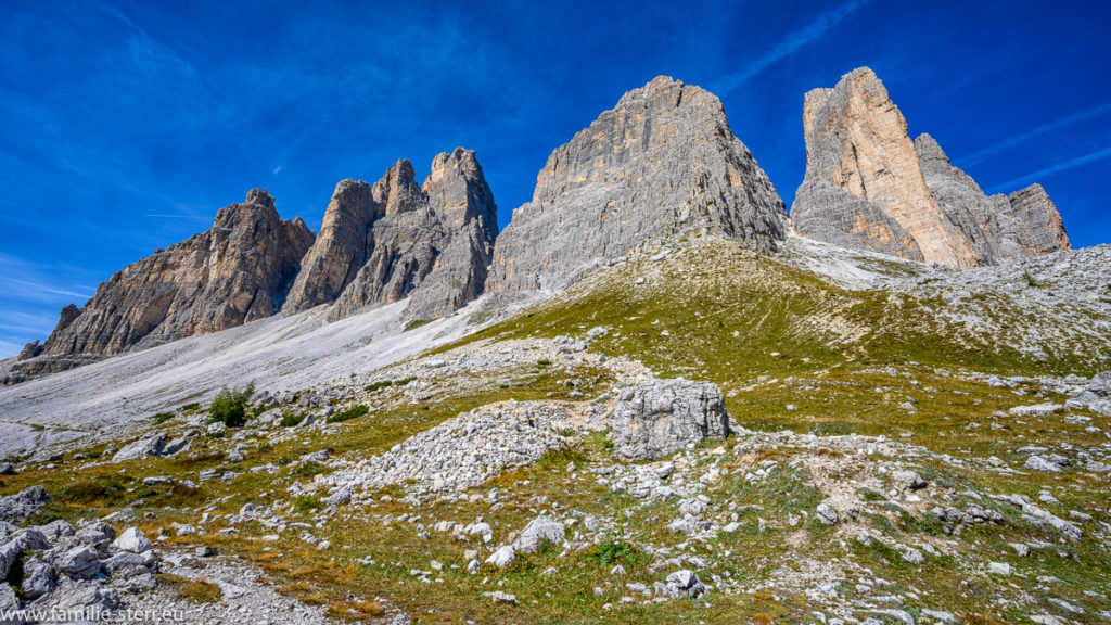 die Drei Zinnen in den Südtiroler Dolomiten