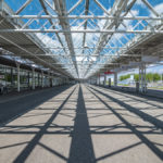 der komplett leere Vorfahrtsbereich zum Bereich C iim Terminal 1