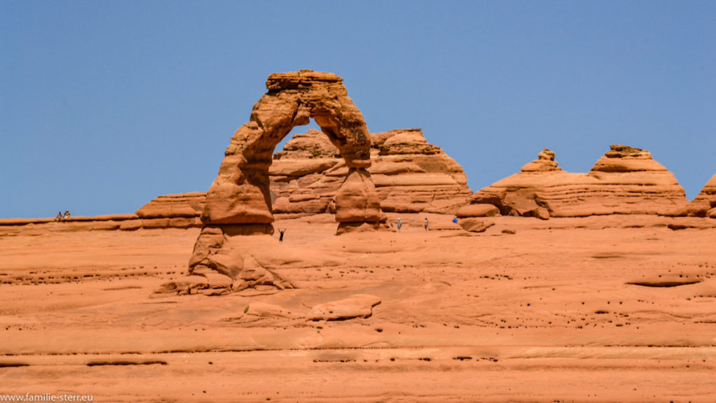 Blick auf den Delikate Arch im Archer Nationalpark in Utah