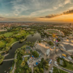 Ausblick vom Olympiaturm in München über das imPark Sommerfestival 2019 in München