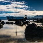 das Wikingerschiff am Chiemsee bei strahlend blauem Himmel