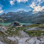 Blick vom Schafbühel über den Weißsee und die Rudolfshütte Richtung Granatspitze im Nationalpark Hohe Tauern