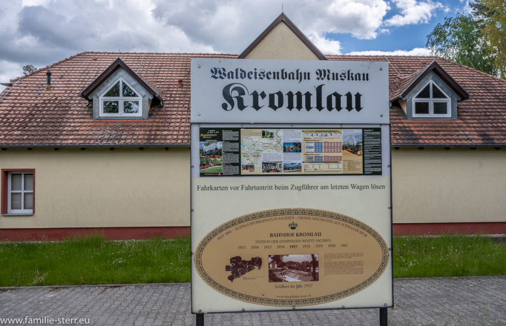 Bahnhof Kromlau der Waldeisenbahn Muskau