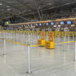 Menschenleeres Terminal am Flughafen Köln/Bonn