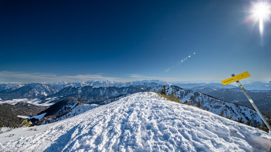 Blick vom Hochfelln in die Alpen