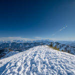 Blick vom Hochfelln in die Alpen