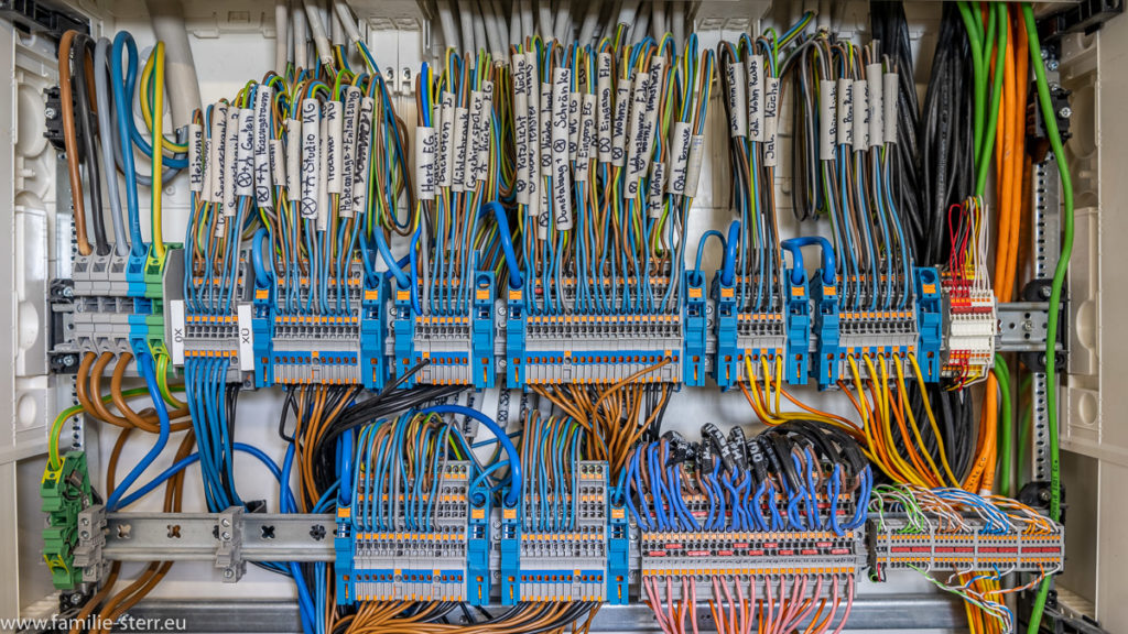 viele Kabel im Schaltschrank