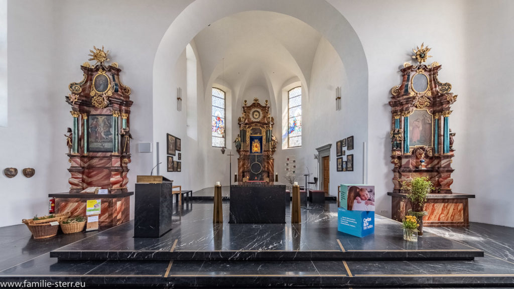 Altarraum der Marien - Wallfahrtskirche Maria _ Bildstein in Vorarlberg