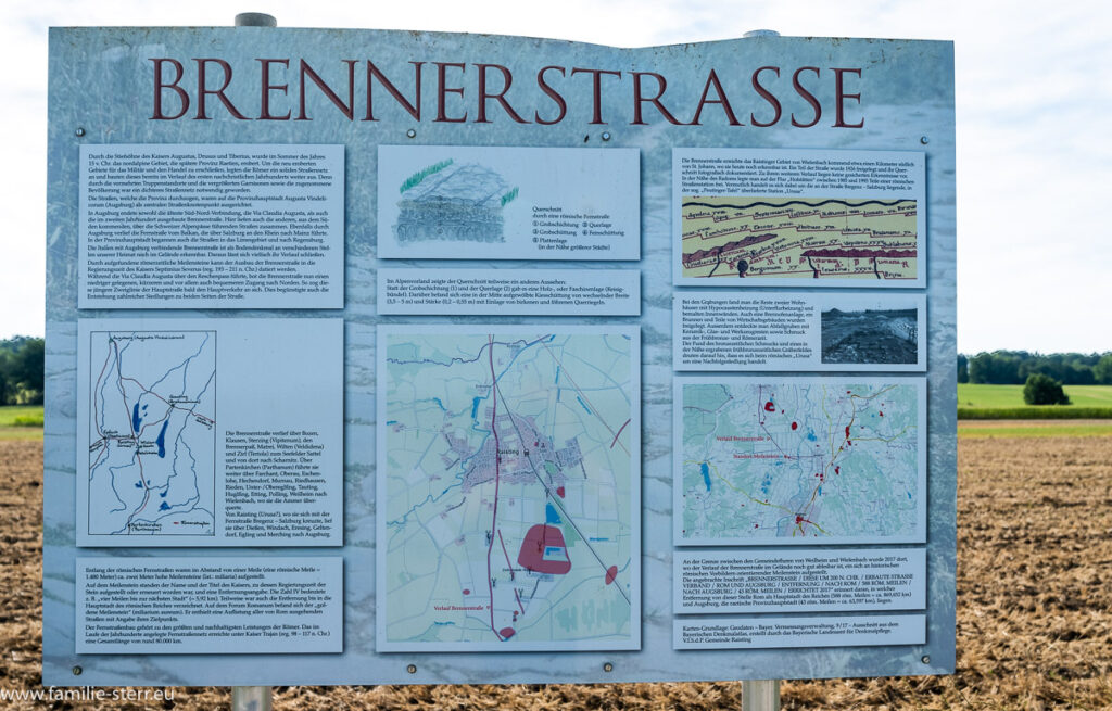 Schild zur Alten Brennerstraße bei Raisting