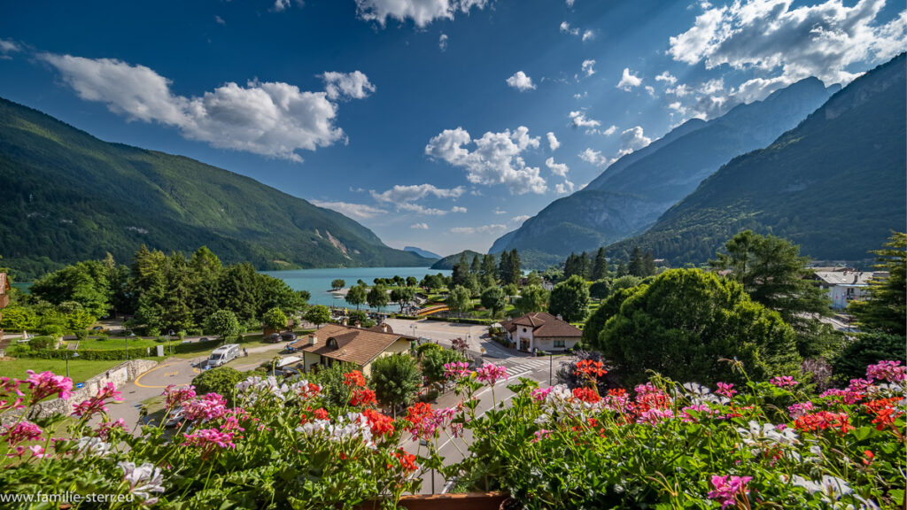 Ausblick vom Hotel Lido über den Lago di Molveno