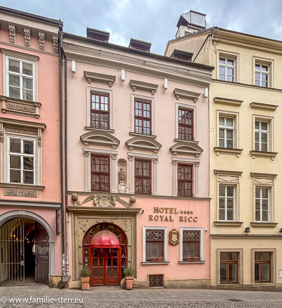 Außenansicht des Hotels Royal Ricc in Brünn