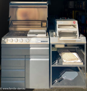 ein Otto Wilde G55 Connected und daneben ein Oberhotzegrill O.F.B. als Testaufbau