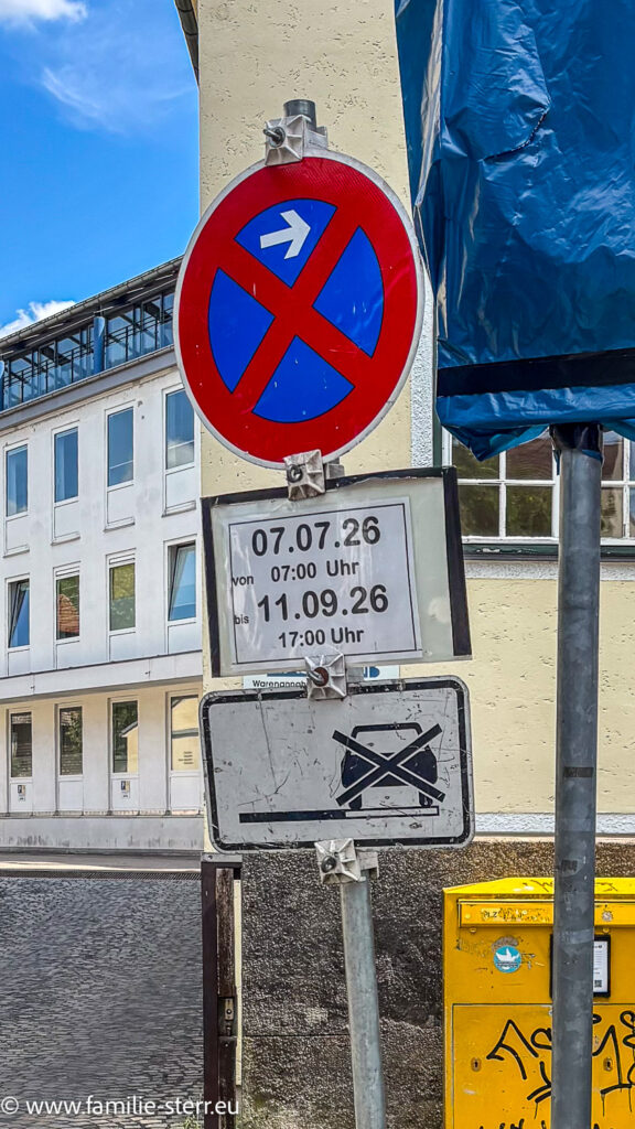 zeitlich beschränktes Halteverbot am Bahnhof Pasing